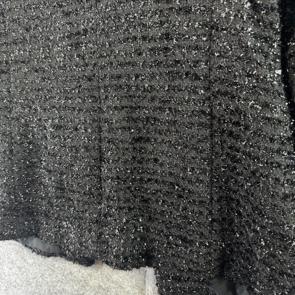 Vintage Anne Klein Black 80s 90s Metallic Embellished Wool Blend Blazer Size 10 - Picture 13 of 16